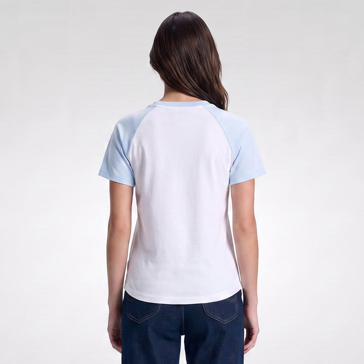 LEE LADIES FITTED SEMI CROPPED ROUNDNECK TEE