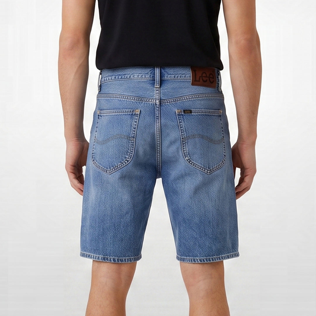 LEE MENS LIGHT WASH DENIM SHORTS