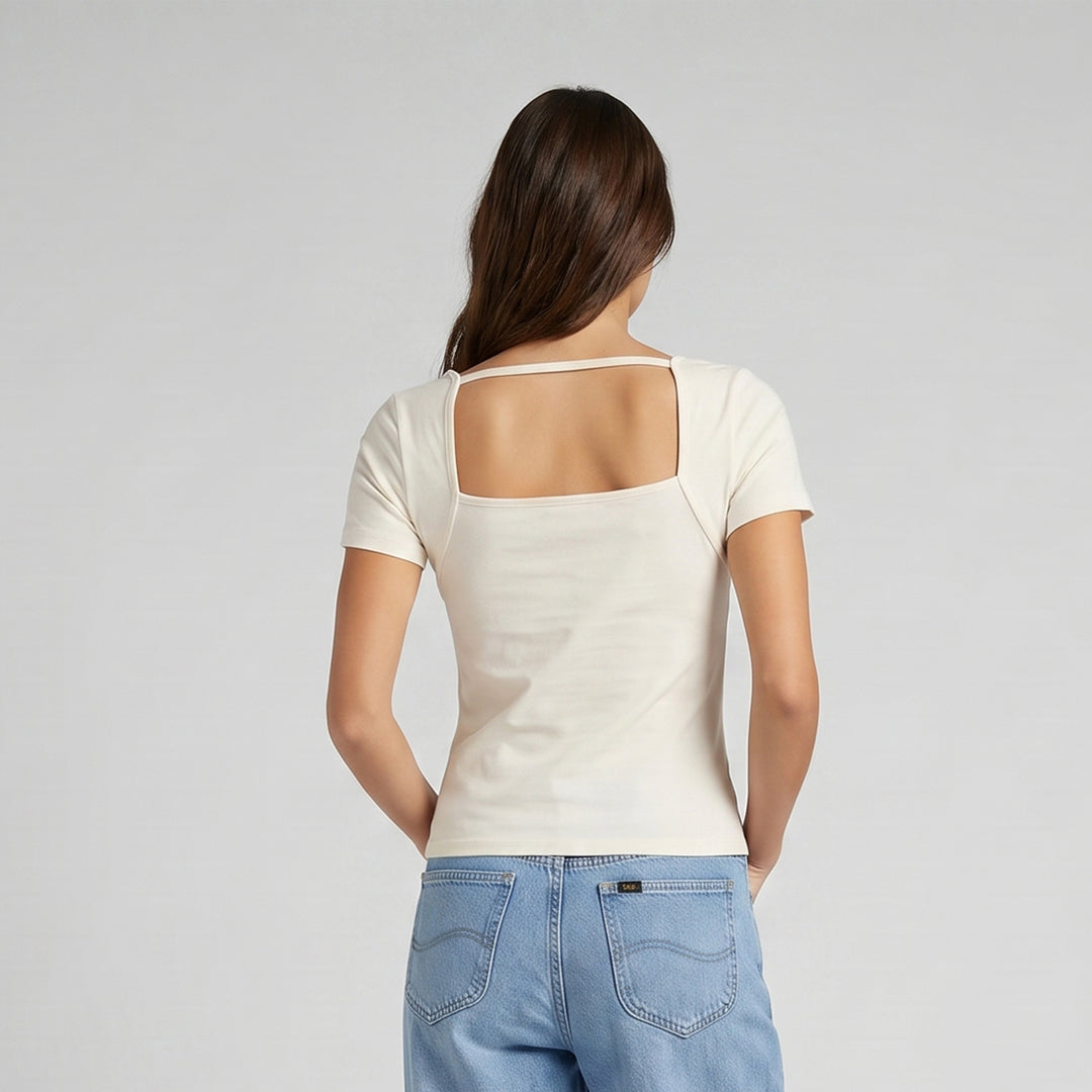 LEE LADIES FITTED BACK LESS TEE