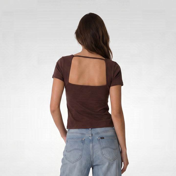 LEE LADIES FITTED BACK LESS TEE