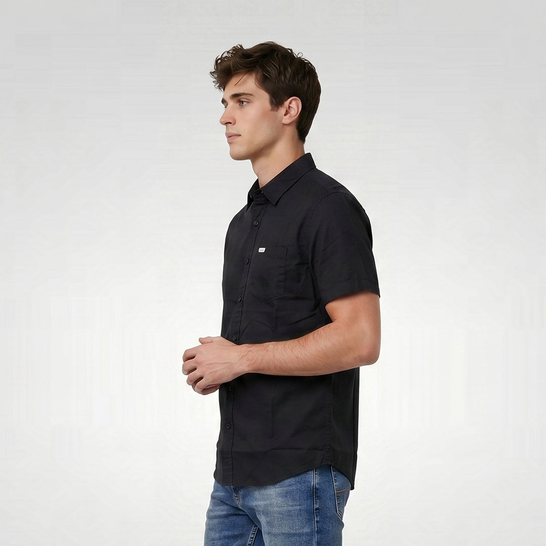 Lee Men's Button-Down Woven Polo with Functional Pocket