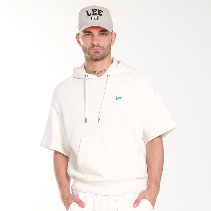 FITS 'EM ALL S/S SWEATSHIRT HOODIE IN JET STREAM (GENDERLESS)