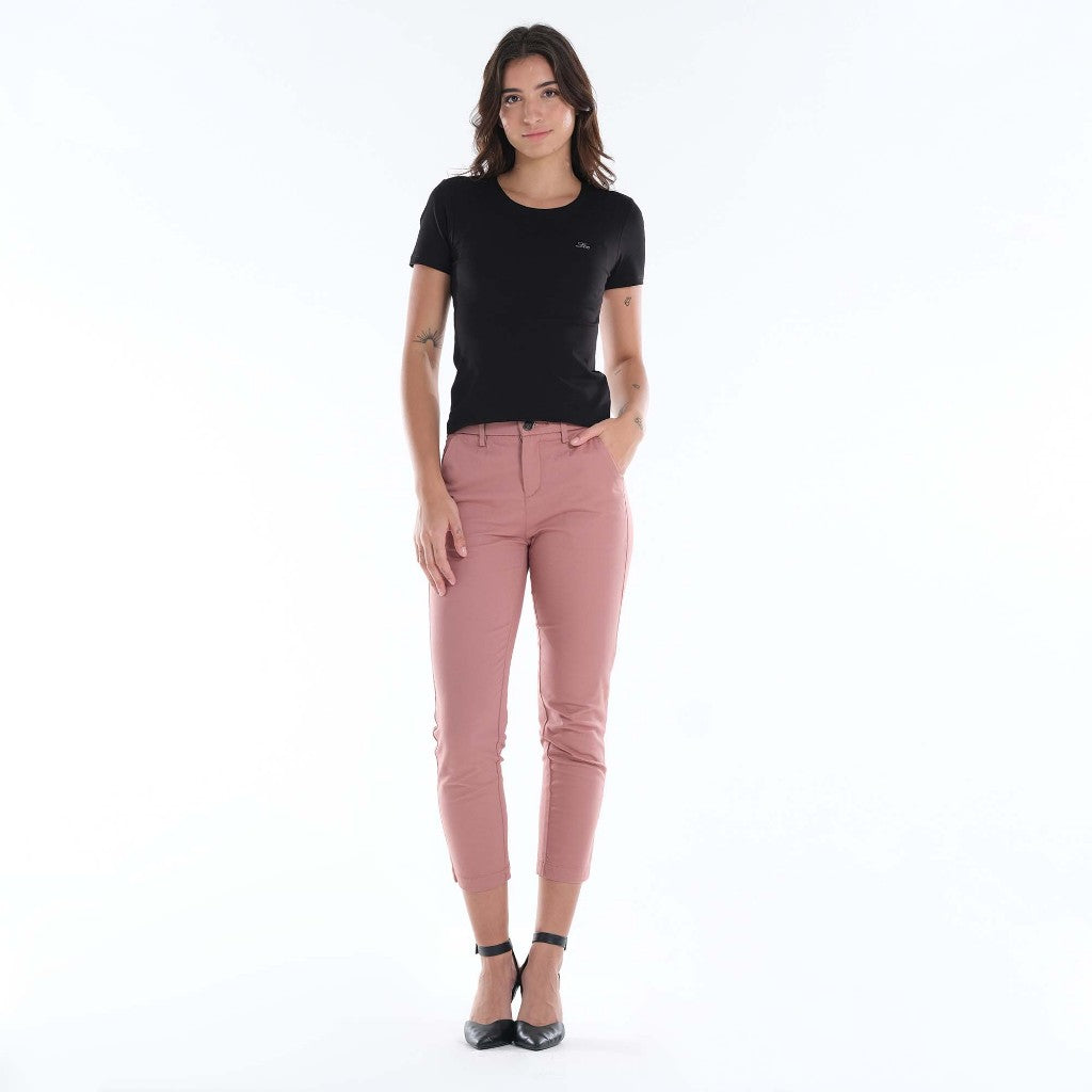 LEE LADIES 25" INSEAM TROUSERS WITH DECORATIVE BACK POCKET