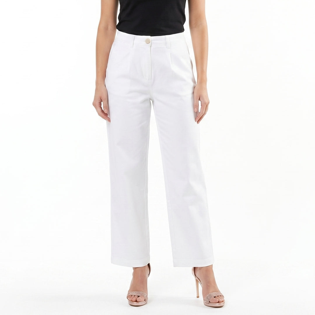 LEE LADIES HIGHWAIST COMFORT STRAIGHT TROUSERS