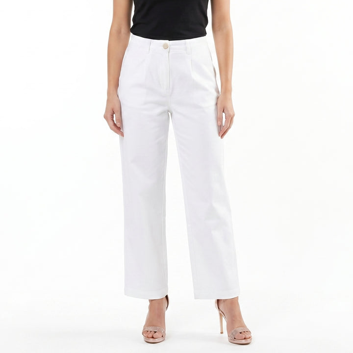 LEE LADIES HIGHWAIST COMFORT STRAIGHT TROUSERS
