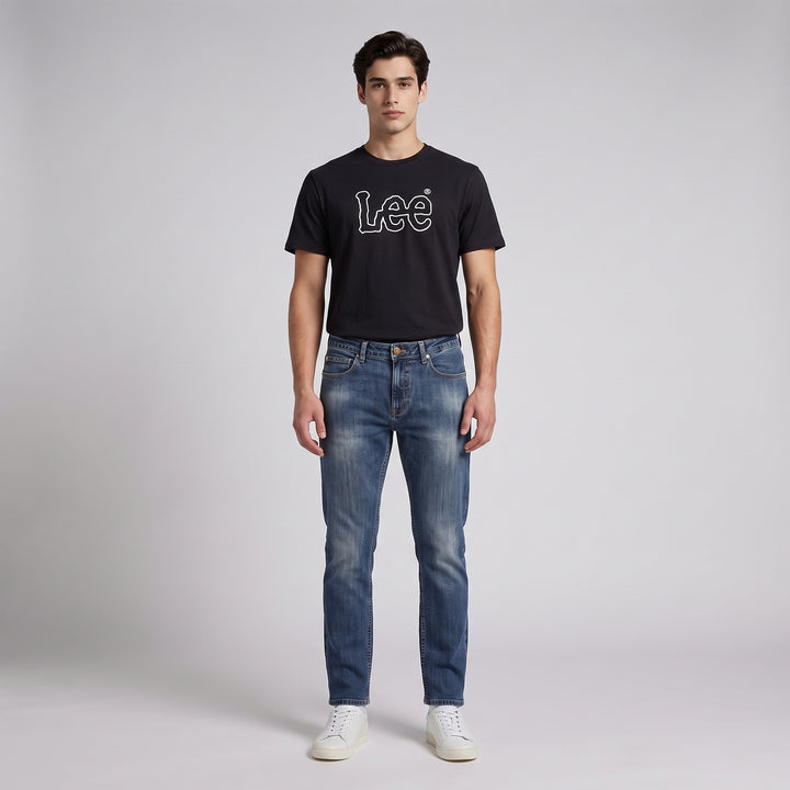 LEE MENS SLIM TAPERED DENIM JEANS IN RUSTY RIVET 28" INSEAM