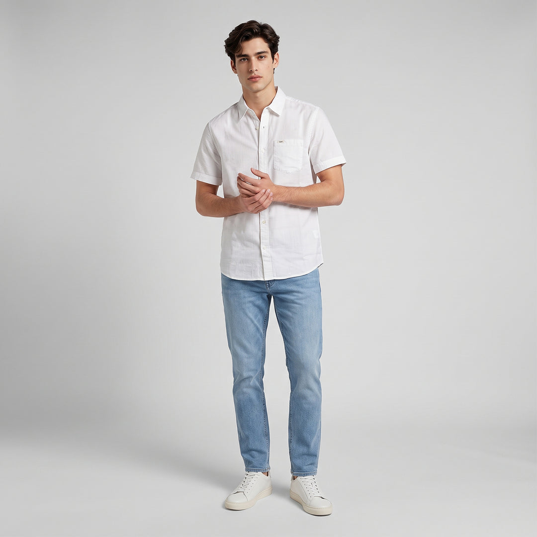 LEE MENS WOVEN BUTTON DOWN POLO