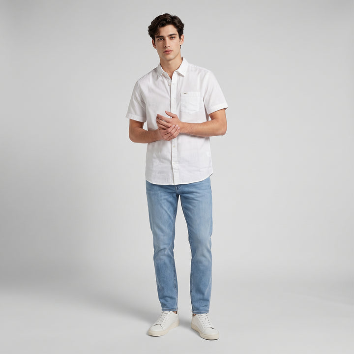 LEE MENS WOVEN BUTTON DOWN POLO