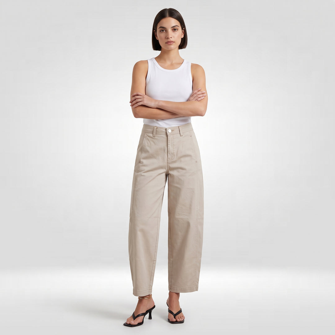 LEE LADIES BARREL FIT TROUSER PANTS