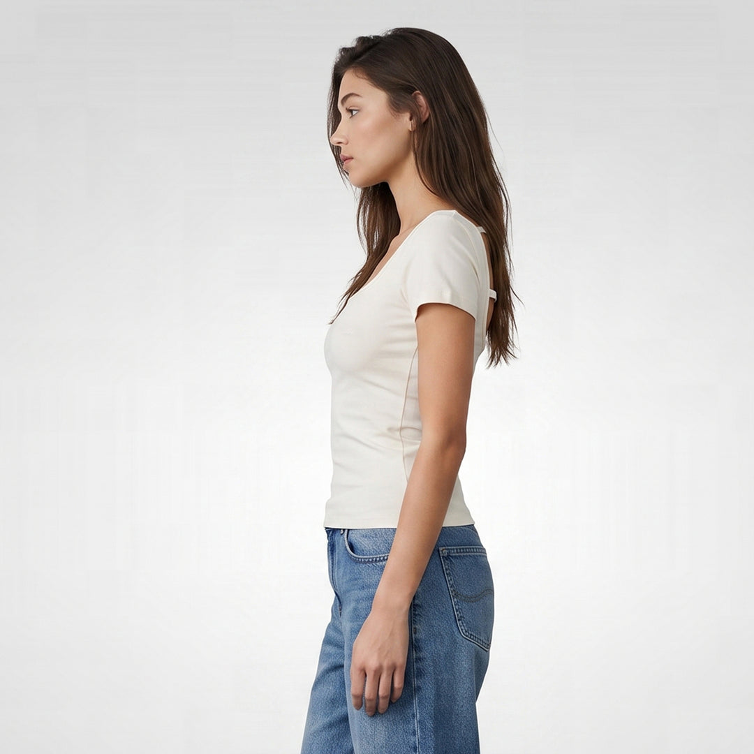 LEE LADIES FITTED BACK LESS TEE