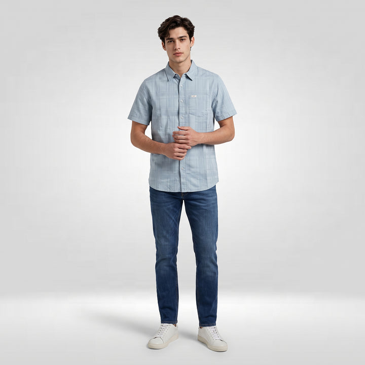 LEE MENS WOVEN BUTTON DOWN POLO