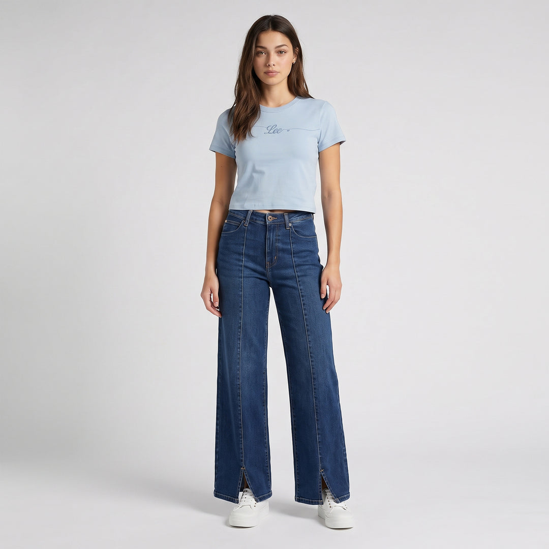 LEE LADIES A-LINE WIDE DENIM JEANS