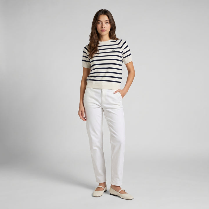 LEE LADIES LOOSE-FIT CROPPED ROUNDNECK TEE