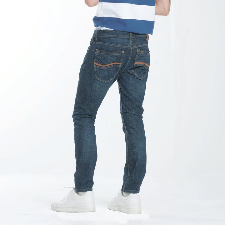 Lee Mens Denim Pants Ramone Fit–Slim Narrow in Vintage Worn
