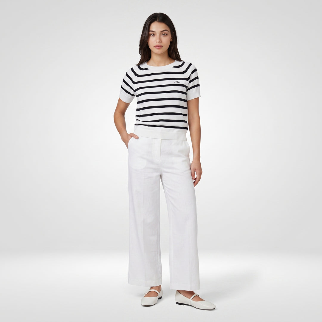 LEE LADIES LOOSE-FIT CROPPED ROUNDNECK TEE