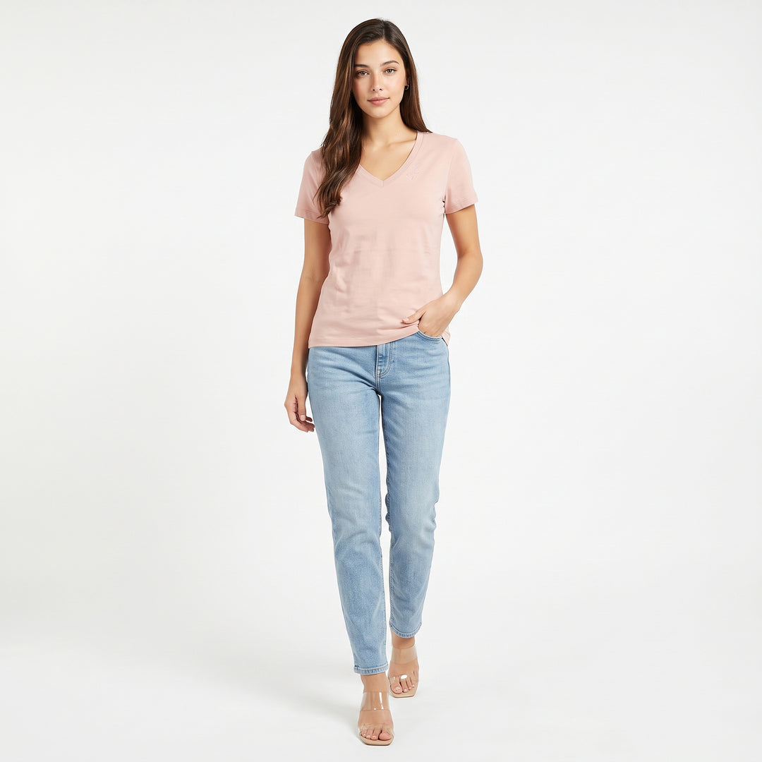 LEE LADIES V-NECK FITTED TEE