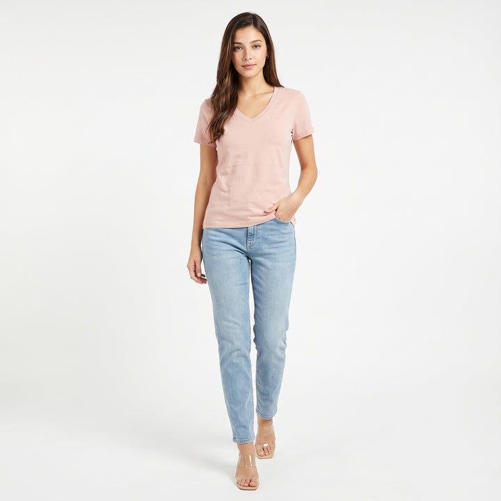 LEE LADIES V-NECK FITTED TEE