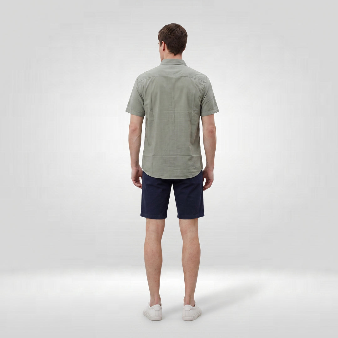 Lee Men's Button-Down Woven Polo with Functional Pocket