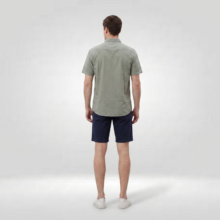 Lee Men's Button-Down Woven Polo with Functional Pocket