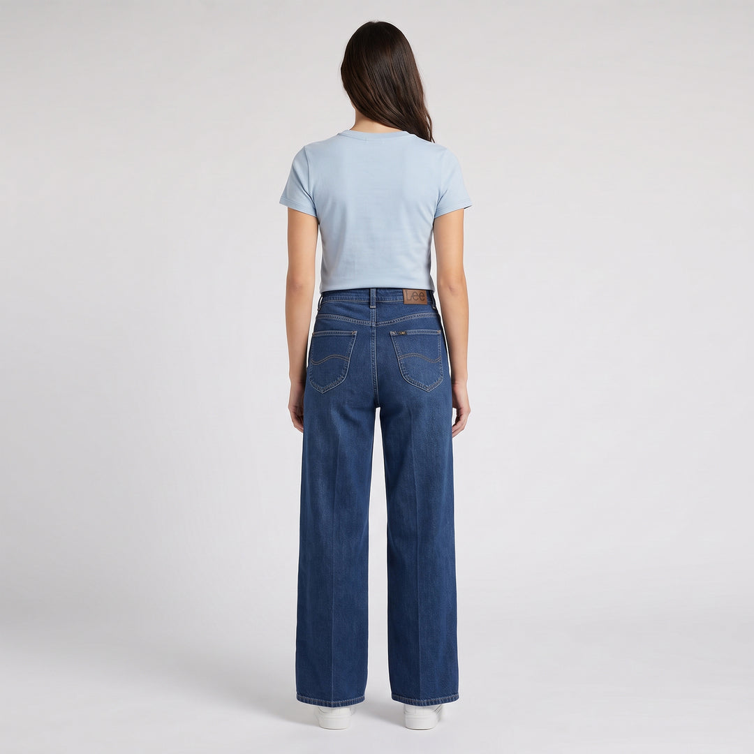 LEE LADIES A-LINE WIDE DENIM JEANS