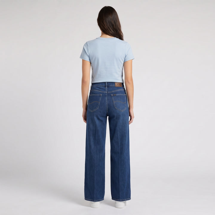 LEE LADIES A-LINE WIDE DENIM JEANS