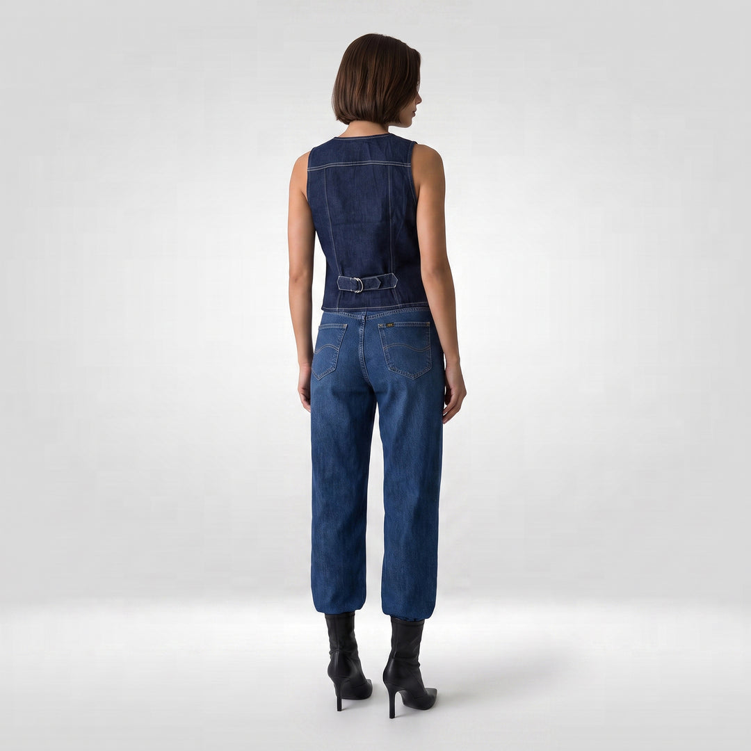 LEE LADIES DENIM VEST JADE FUSION