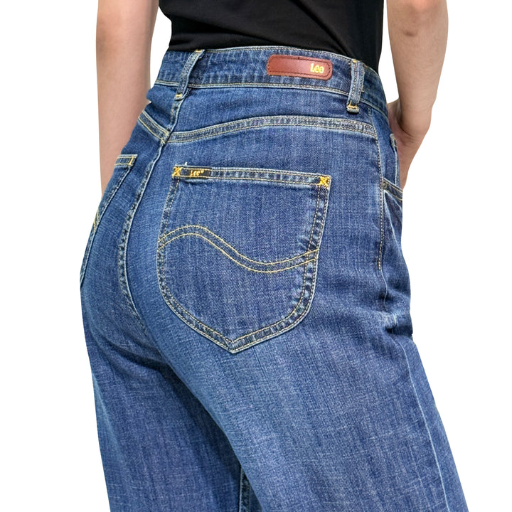 Lee Ladies Retro Straight Denim Jeans in Mid Light Shade
