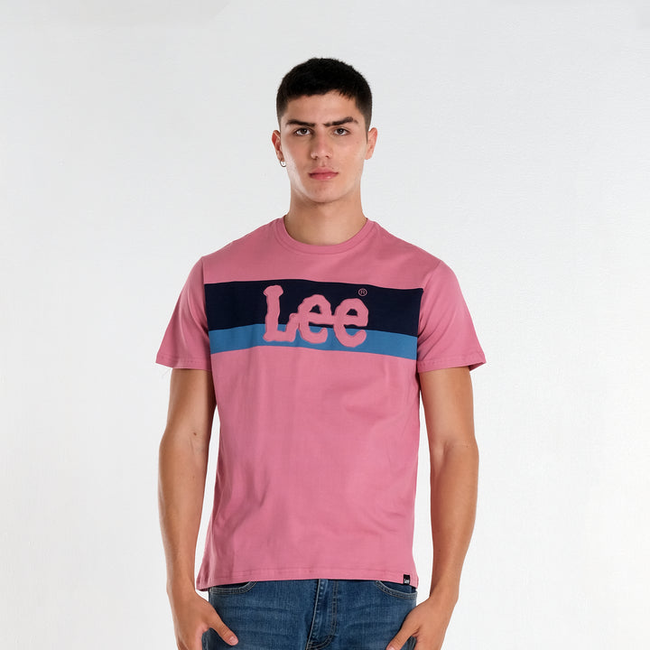 MENS' ROUND NECK EMBOSSED LOGO TEE