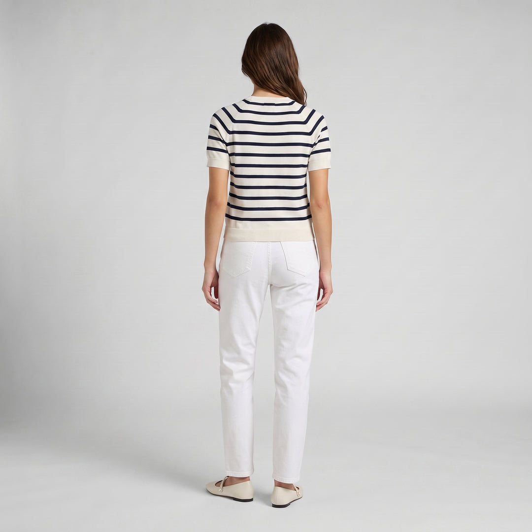 LEE LADIES LOOSE-FIT CROPPED ROUNDNECK TEE