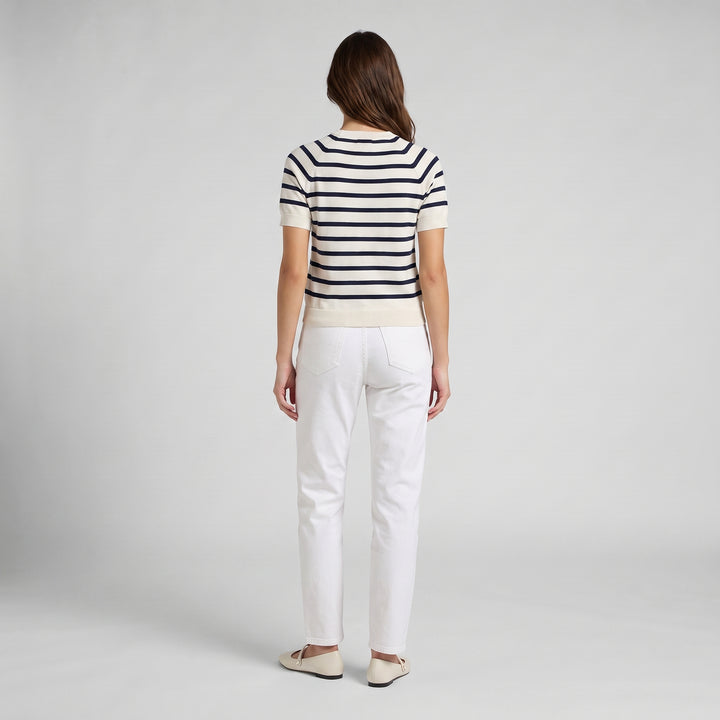 LEE LADIES LOOSE-FIT CROPPED ROUNDNECK TEE