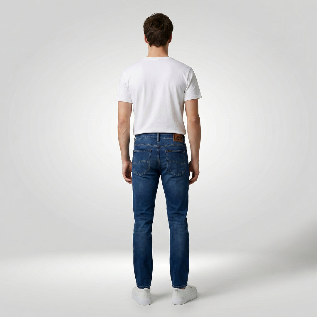 LEE MENS SLIM TAPERED DENIM JEANS IN LIGHT RAY