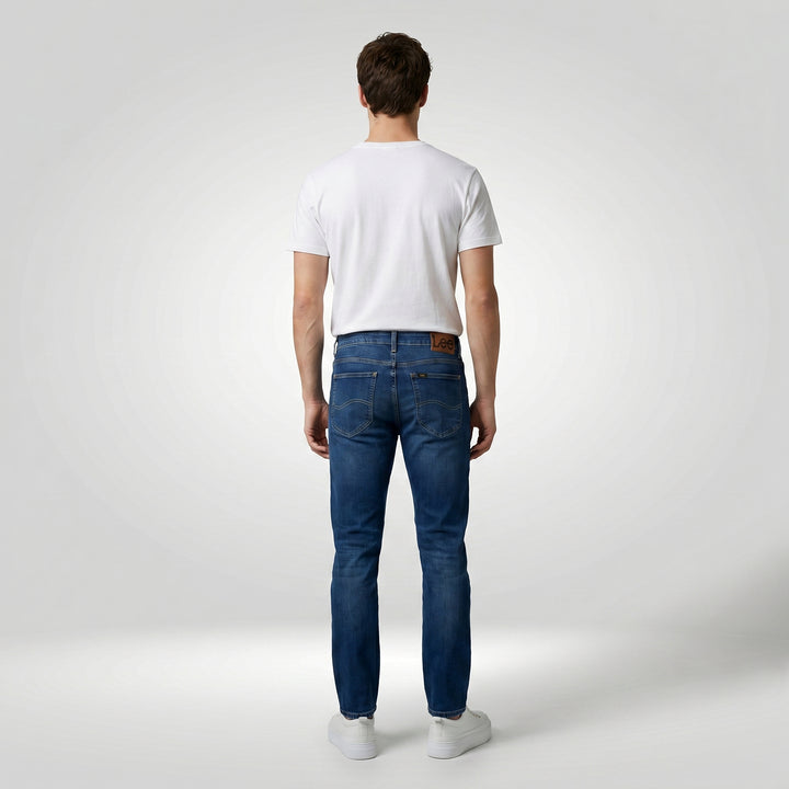 LEE MENS SLIM TAPERED DENIM JEANS IN LIGHT RAY