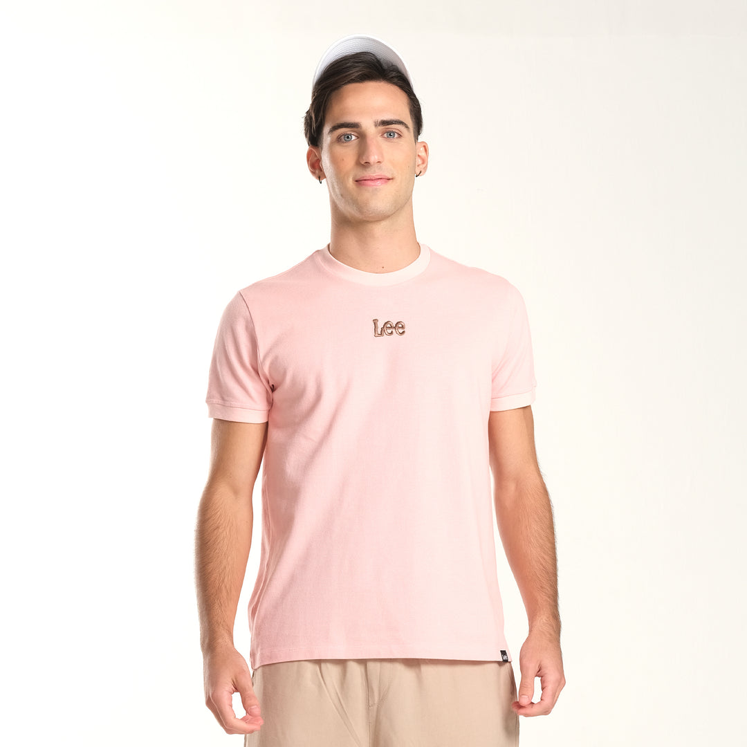 MENS EMBROIDERED LOGO PIQUE TEE