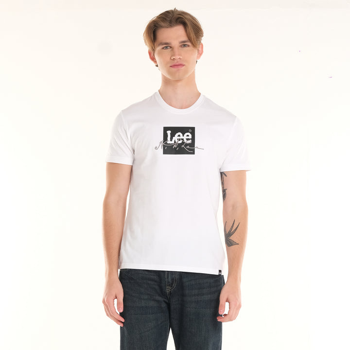 MENS ROUNDNECK SCRIPT LOGO TEE