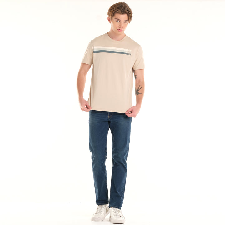 MENS' LOGO TEE WITH TWO-LINE ACCENT