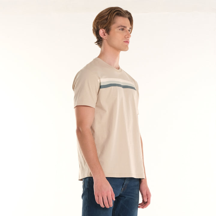 MENS' LOGO TEE WITH TWO-LINE ACCENT