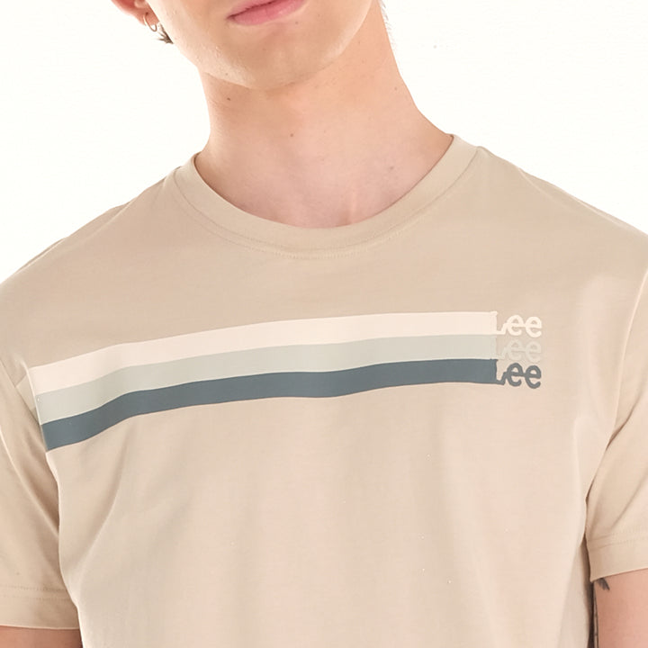MENS' LOGO TEE WITH TWO-LINE ACCENT