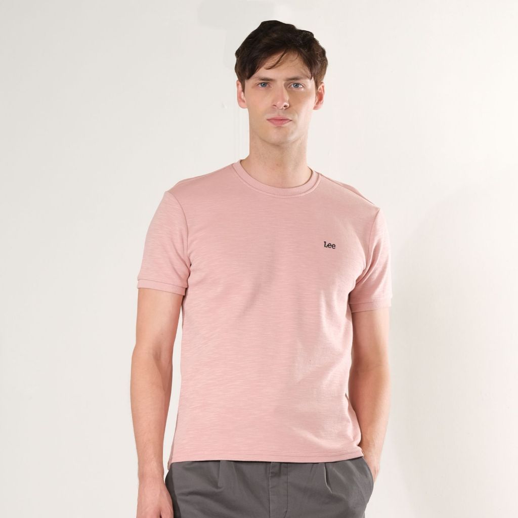 LEE MENS  BASIC ROUND NECK  LOGO TEE