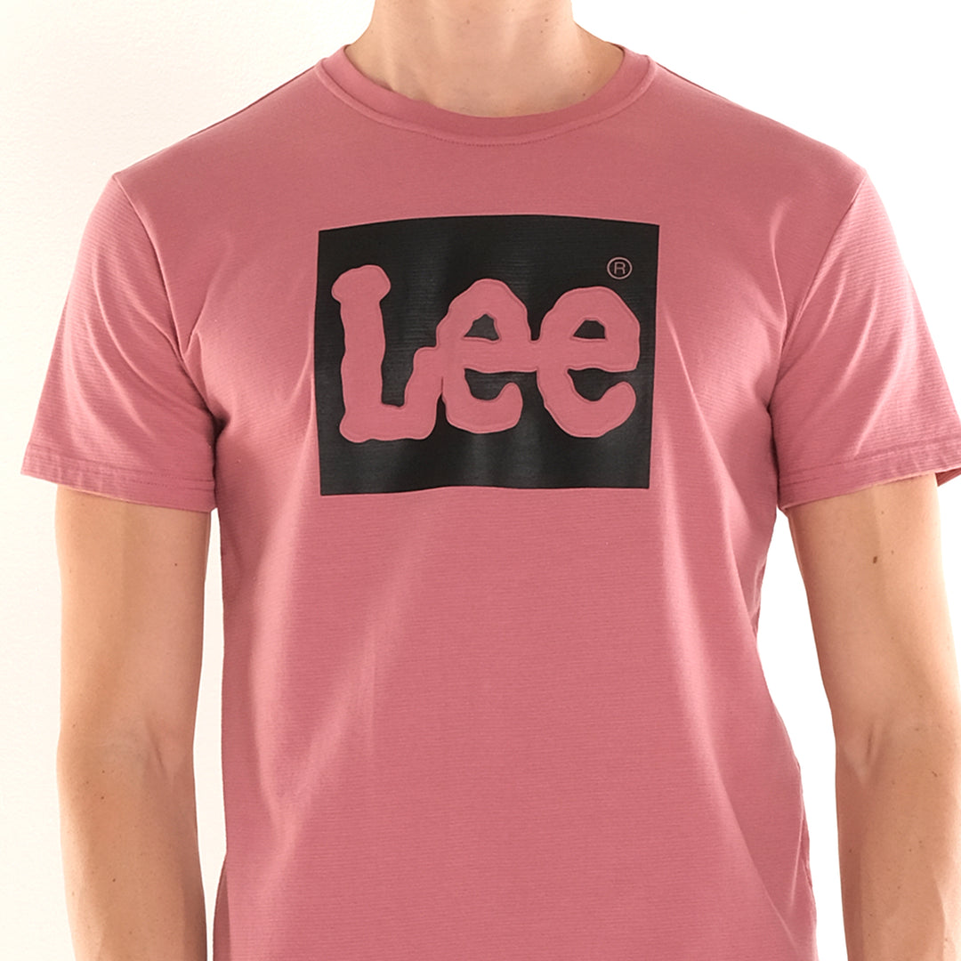 LEE MENS EMBOSSED BOX LOGO TEE