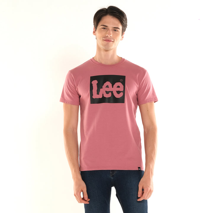 LEE MENS EMBOSSED BOX LOGO TEE