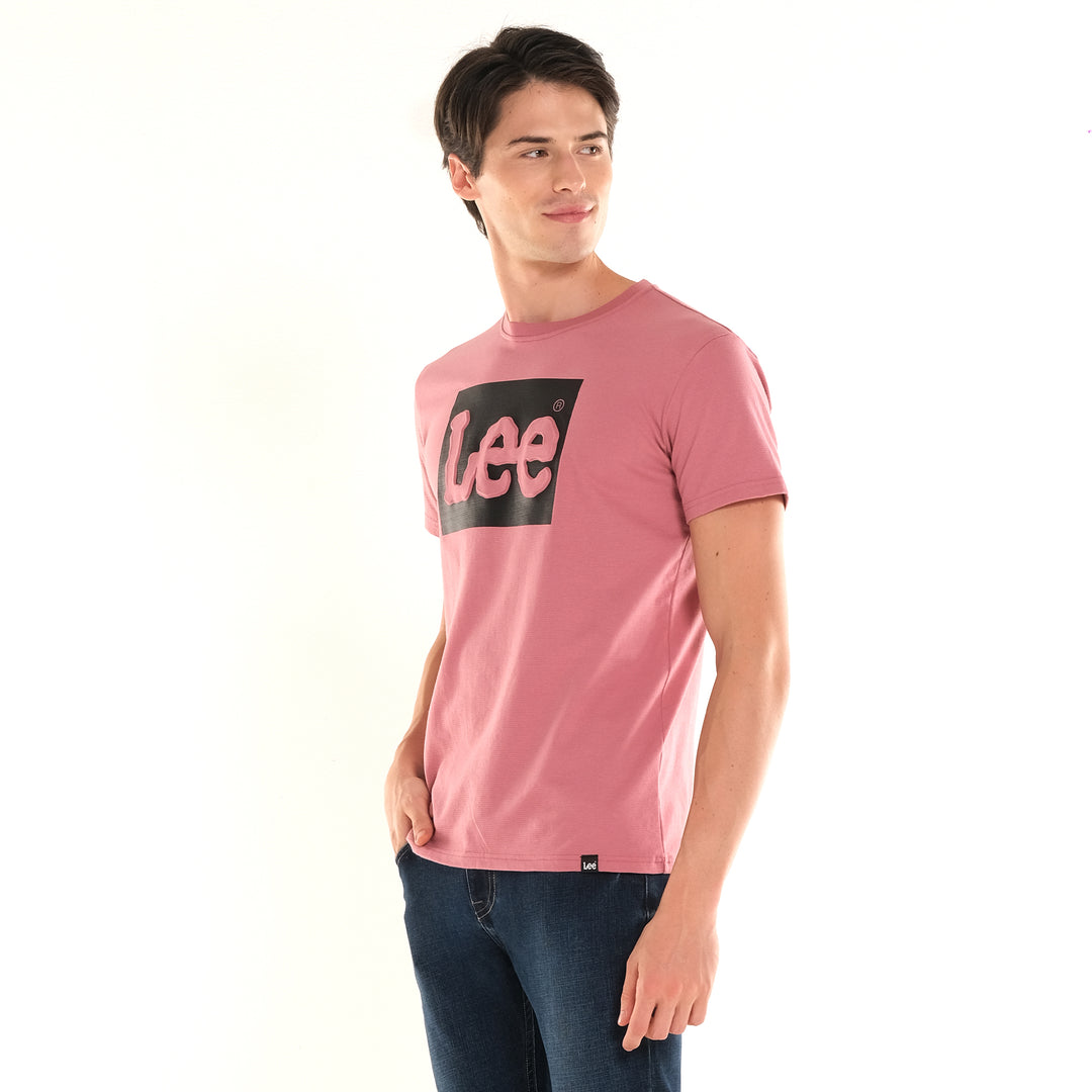 LEE MENS EMBOSSED BOX LOGO TEE