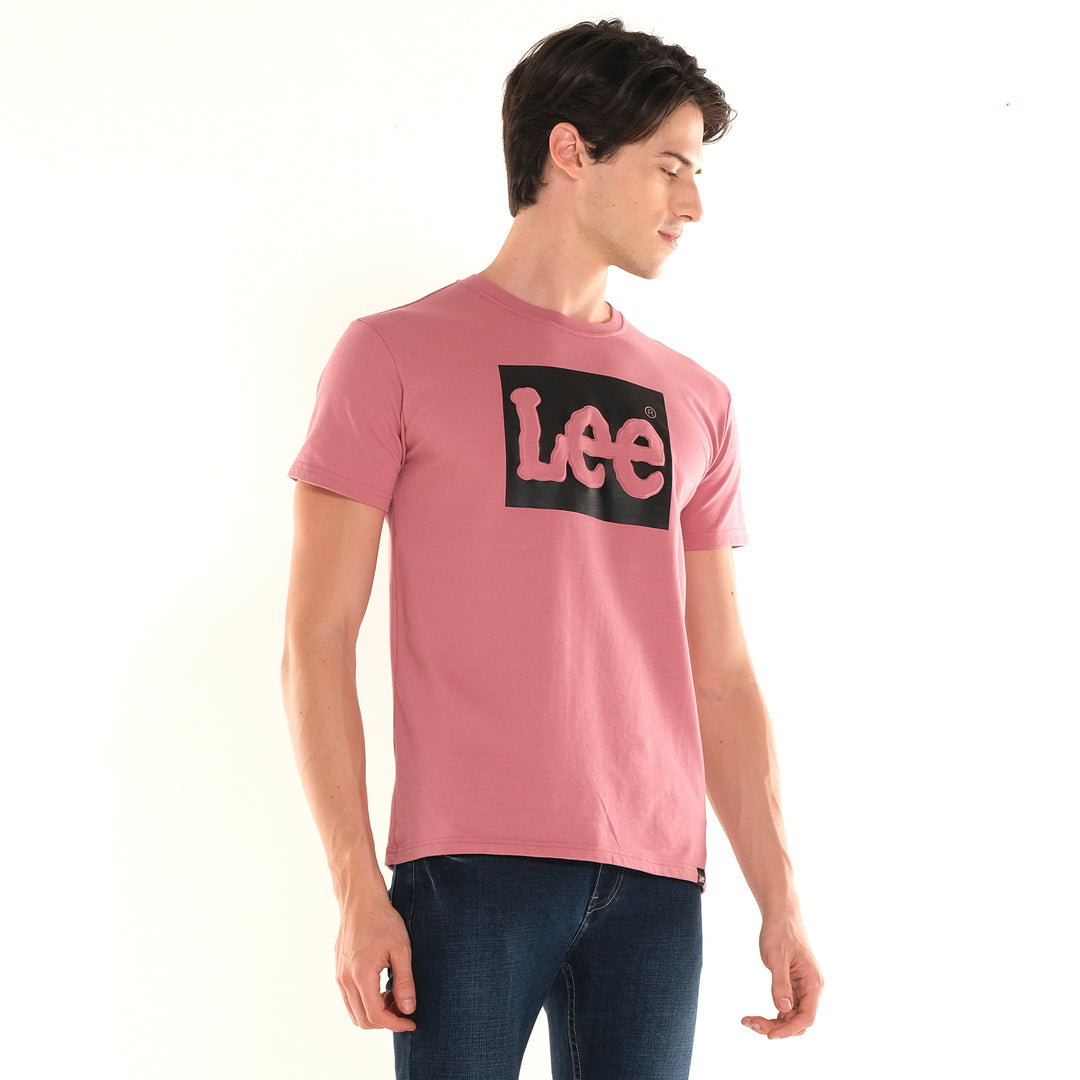 LEE MENS EMBOSSED BOX LOGO TEE