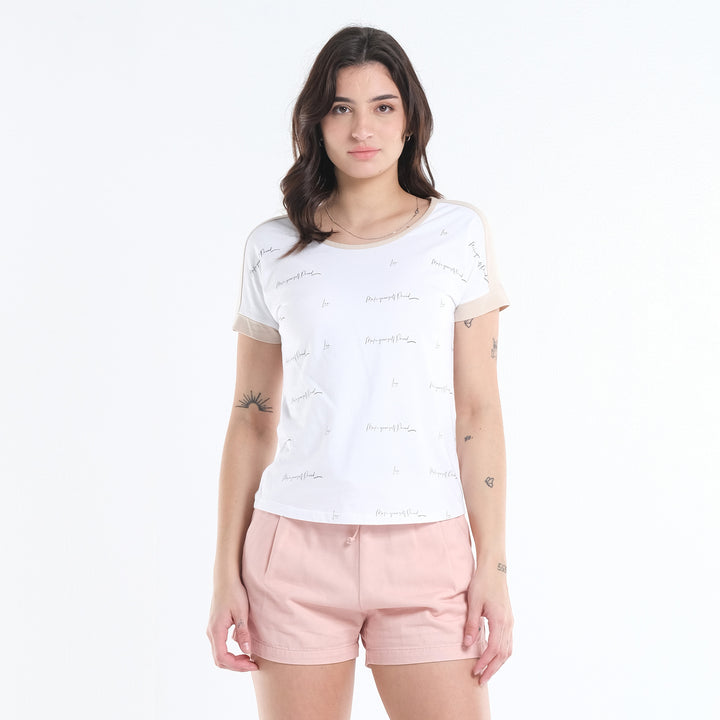 LEE LADIES CONTRAST COMBINATION TEE