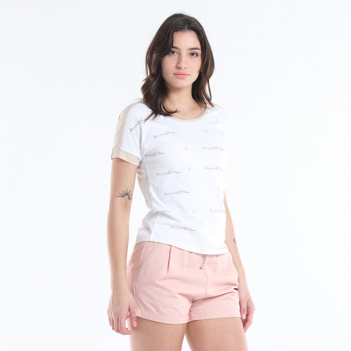 LEE LADIES CONTRAST COMBINATION TEE