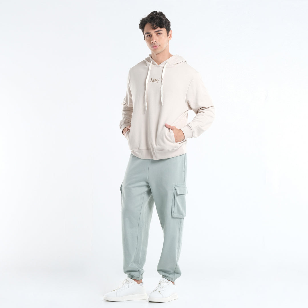 LEE MENS' HOODIE JACKET WITH SMALL EMBROIDERED LOGO