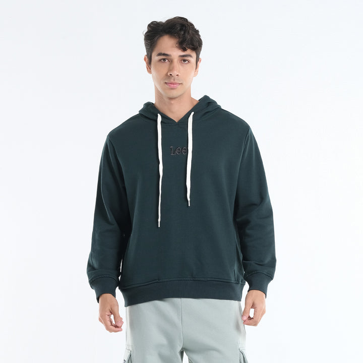LEE MENS' HOODIE JACKET WITH SMALL EMBROIDERED LOGO