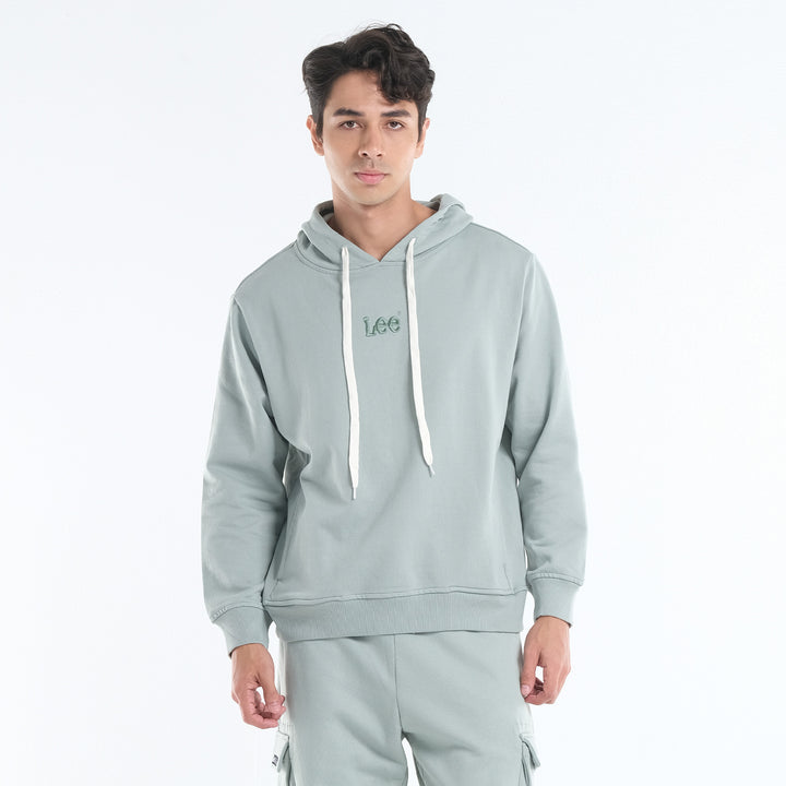LEE MENS' HOODIE JACKET WITH SMALL EMBROIDERED LOGO
