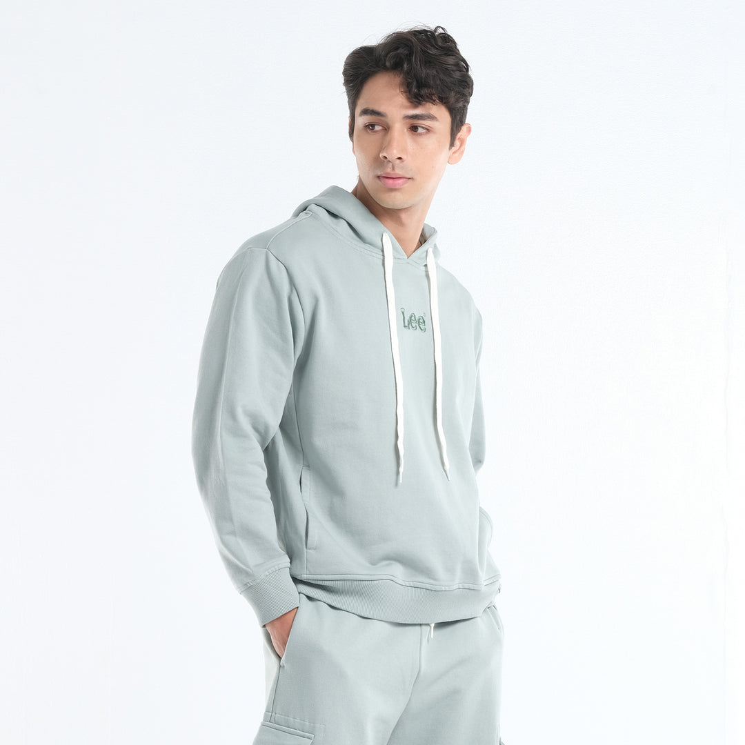 LEE MENS' HOODIE JACKET WITH SMALL EMBROIDERED LOGO
