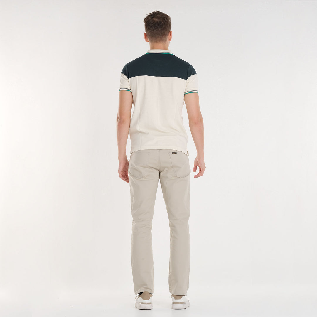 LEE MEN'S BROOKLYN STRAIGHT COLORED PANTS - BEIGE MID-RISE PANTS