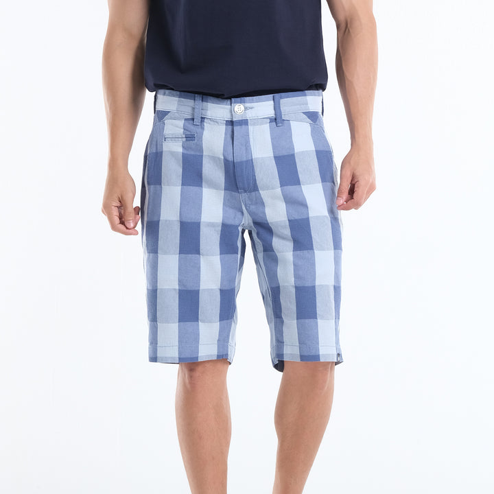 LEE MEN'S CHECKERED CHINO SHORTS